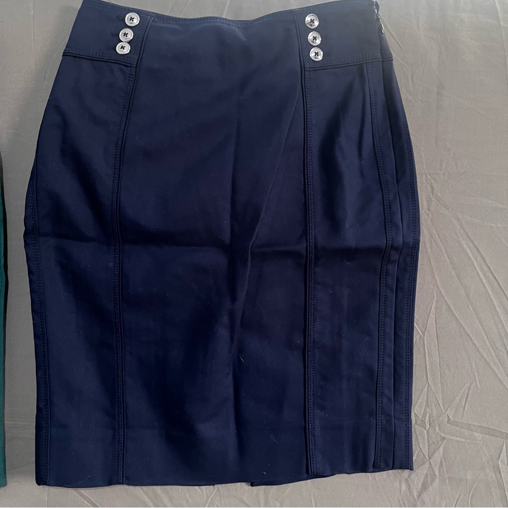 NWOT “BUNDLE”Elegant Green and Navy pencil Skirt Set Sise 00 - Picture 4 of 8